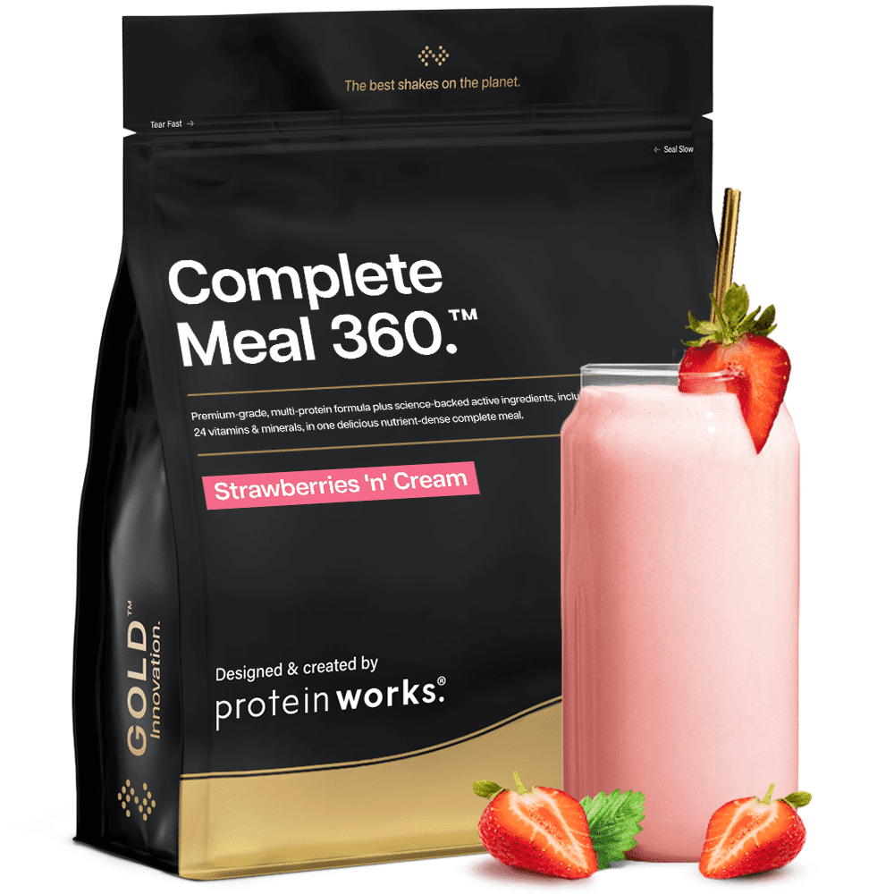 Protein Strawberries 'N' Cream Complete 360 Meal 1Kg 400 Calorie Premium Meal Shake High Protein Meal