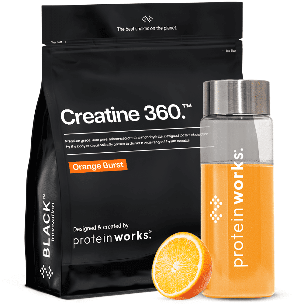 Protein Orange Burst Creatine 360 Black 250G Premium Creatine Powder Finest Creatine Creatine Supplement