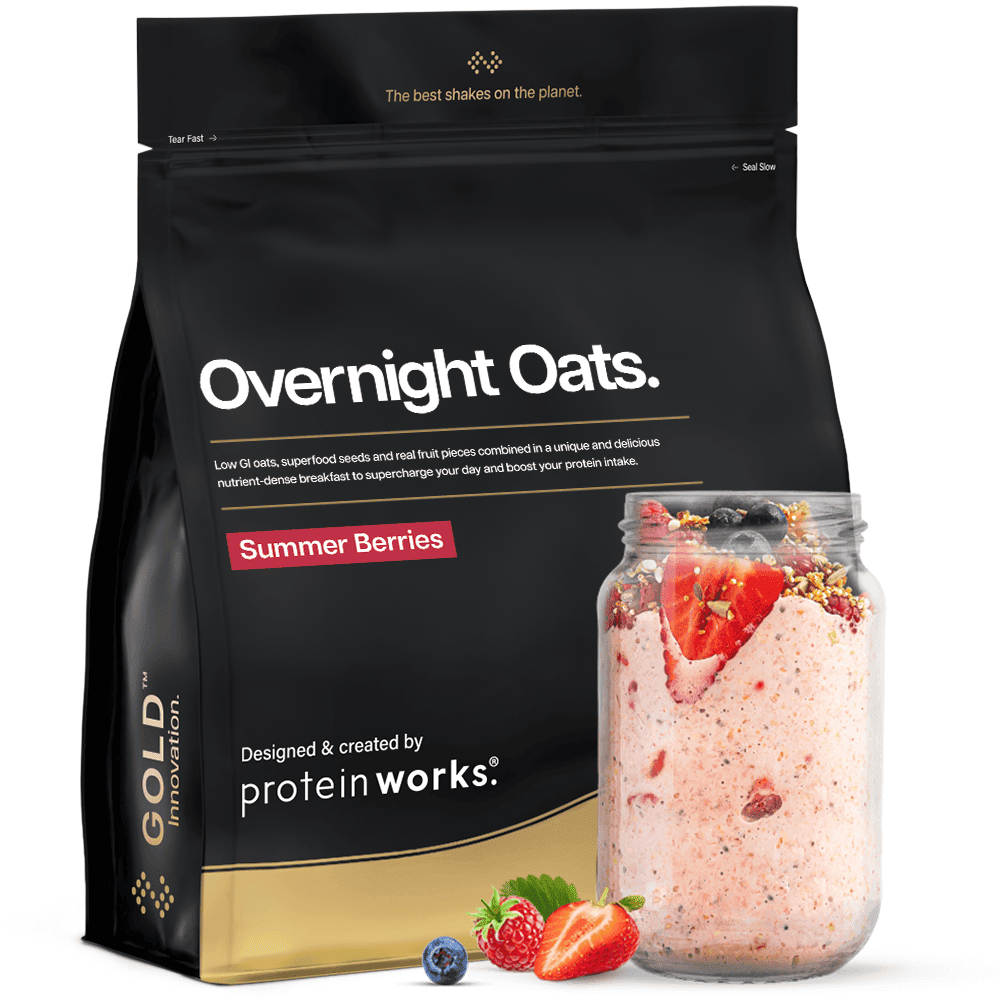 Protein Summer Berries Overnight Oats Gold 500G 260 Calories Per Portion High Protein Oats Low Calorie Breakfast