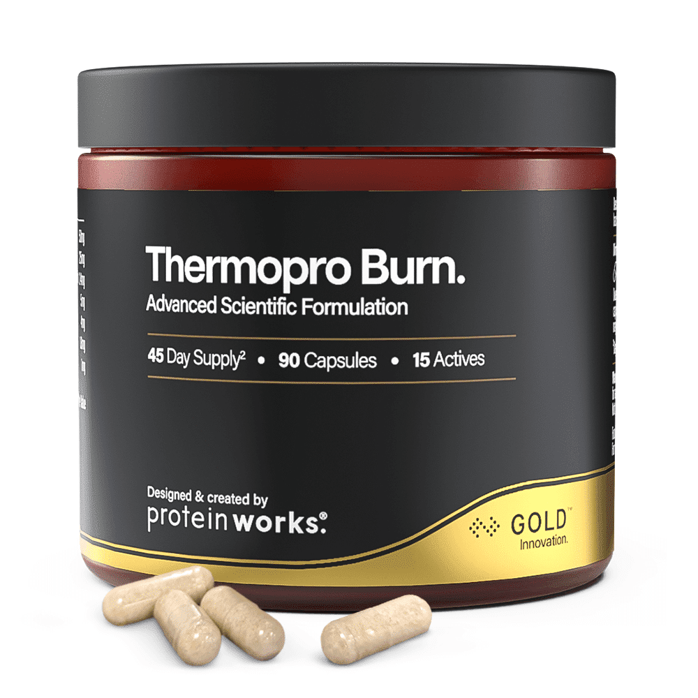 Thermopro Burn Gold - 90 Capsules - 15 Potent Ingredients - Protein Works - Pre-workout Supplement - Thermogenic Supplement