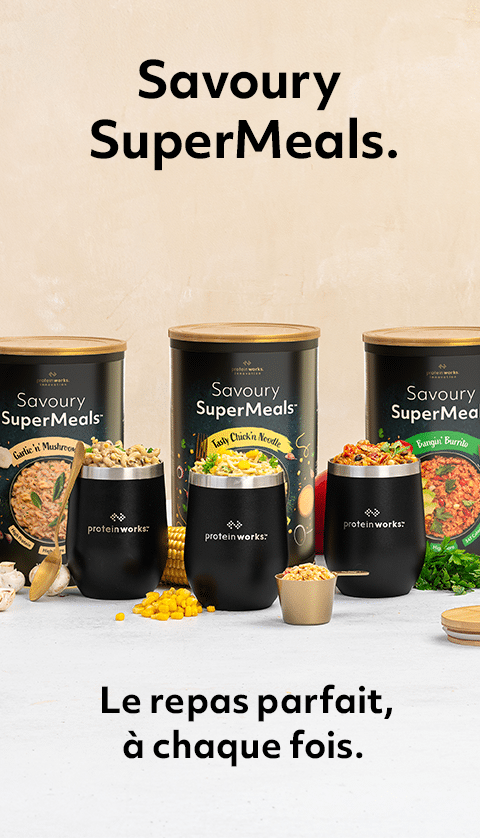 SuperMeals advert with three SuperMeals made in  three Savoury Jars