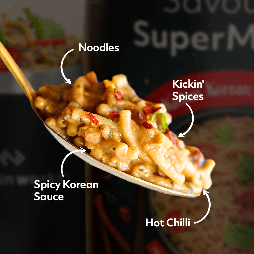 Kickin' Korean Noodle Ingredient Call Out with Recipe on Spoon