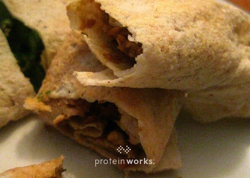 Crunchy Cheezy Chicken in Low Carb Protein Tortillas