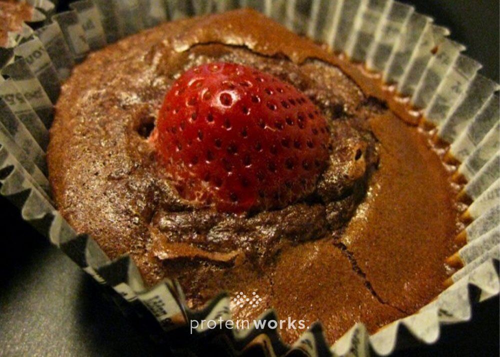 Whey Protein Chocolate Strawberry Muffins