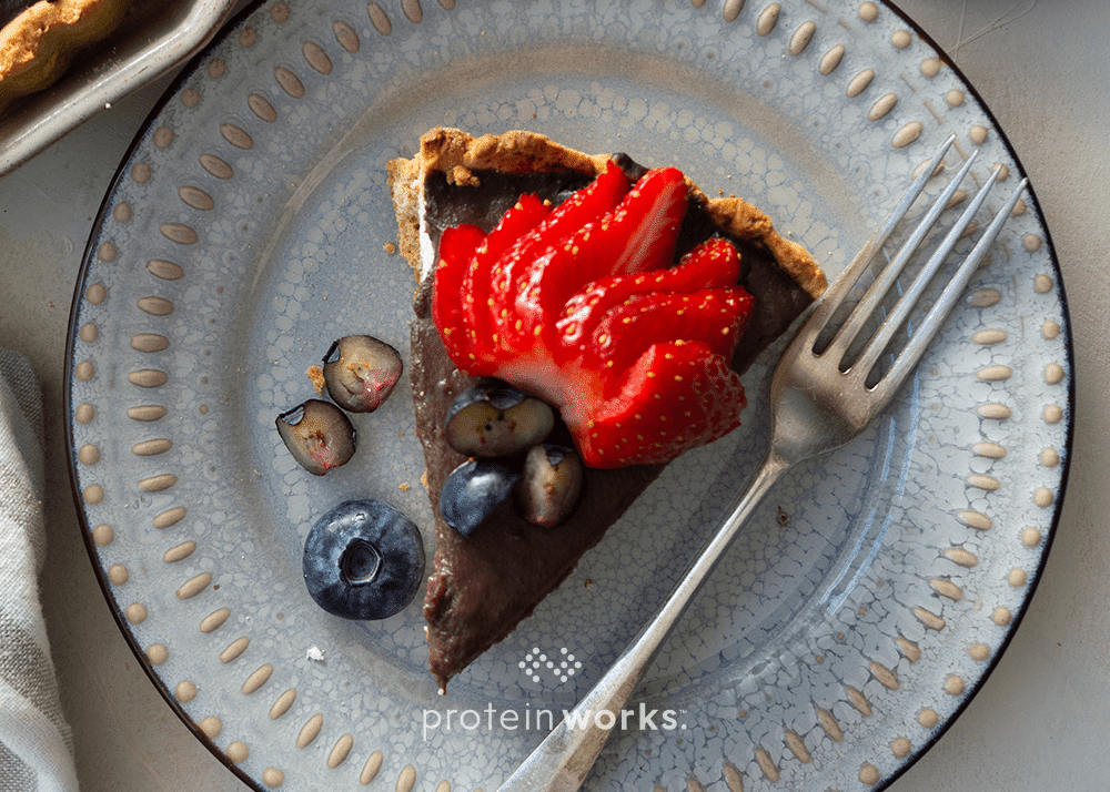 Protein Chocolate Blueberry Cake