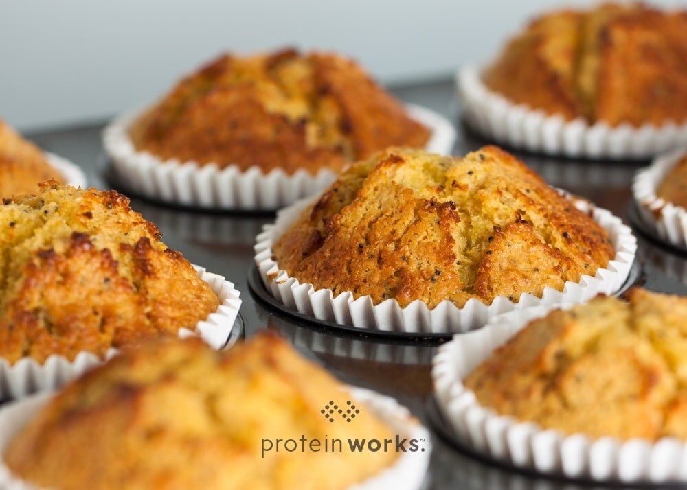 Super Protein Banana Bread Muffins with an Almond Butter Sidekick