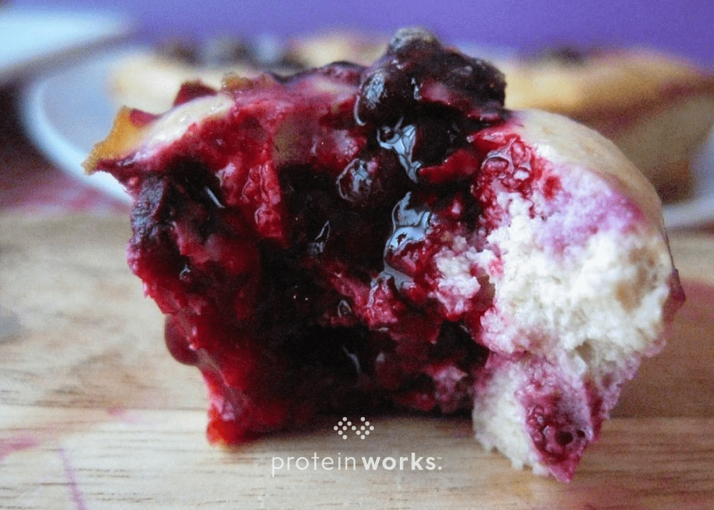 Crustless Blackberry Protein Mini Cheesecakes