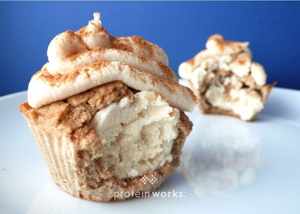 Banana Protein Muffins with Vanilla Casein Filling