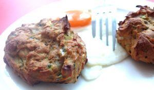 Saffron & Courgette/Zucchini Protein Scones