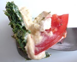 Spinach Protein Patties (with Chicken, Hummus, & Tomatoes)