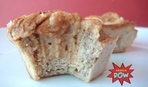 Toffee Protein Cake-Cubes with a Vanilla & Toffee Frosting/Filling