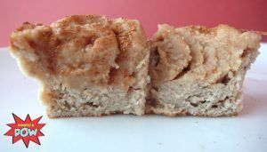 Toffee Protein Cake-Cubes with a Vanilla & Toffee Frosting/Filling