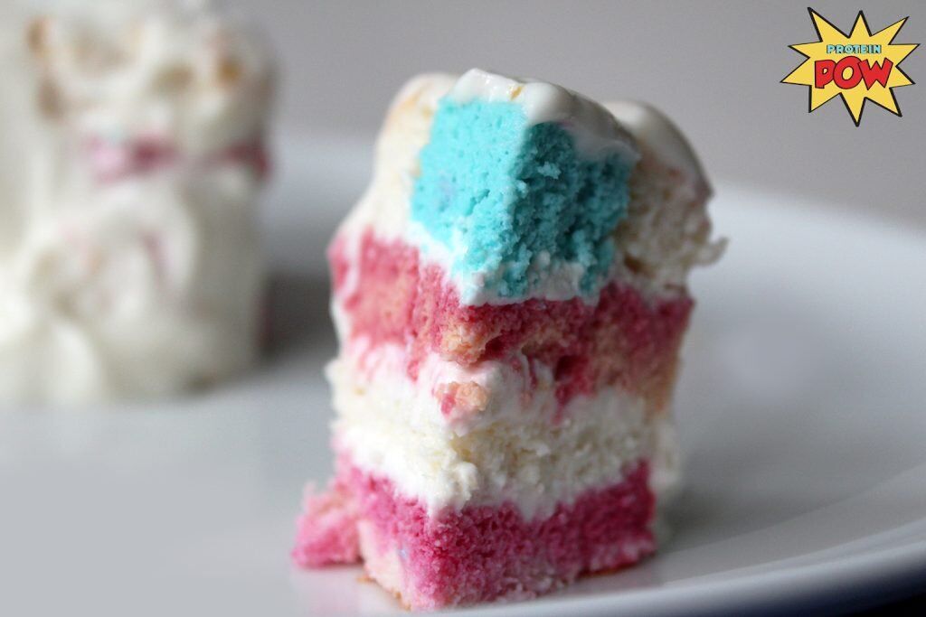 4th of July Protein Flag Cake (Gluten-Free, Low Carb, Low Fat)