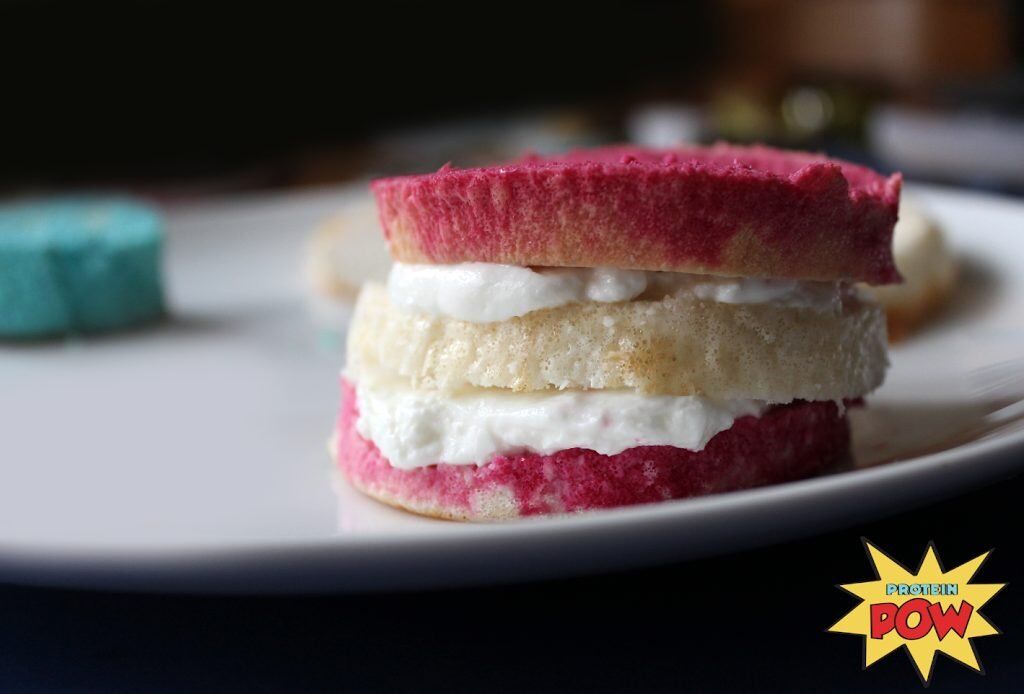 4th of July Protein Flag Cake (Gluten-Free, Low Carb, Low Fat)