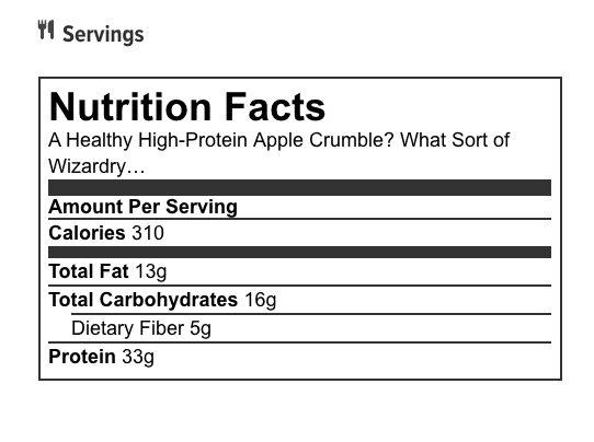Protein Apple Pie Recipe