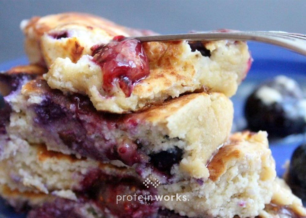 Blueberry Protein Pancakes (Egg-Free)