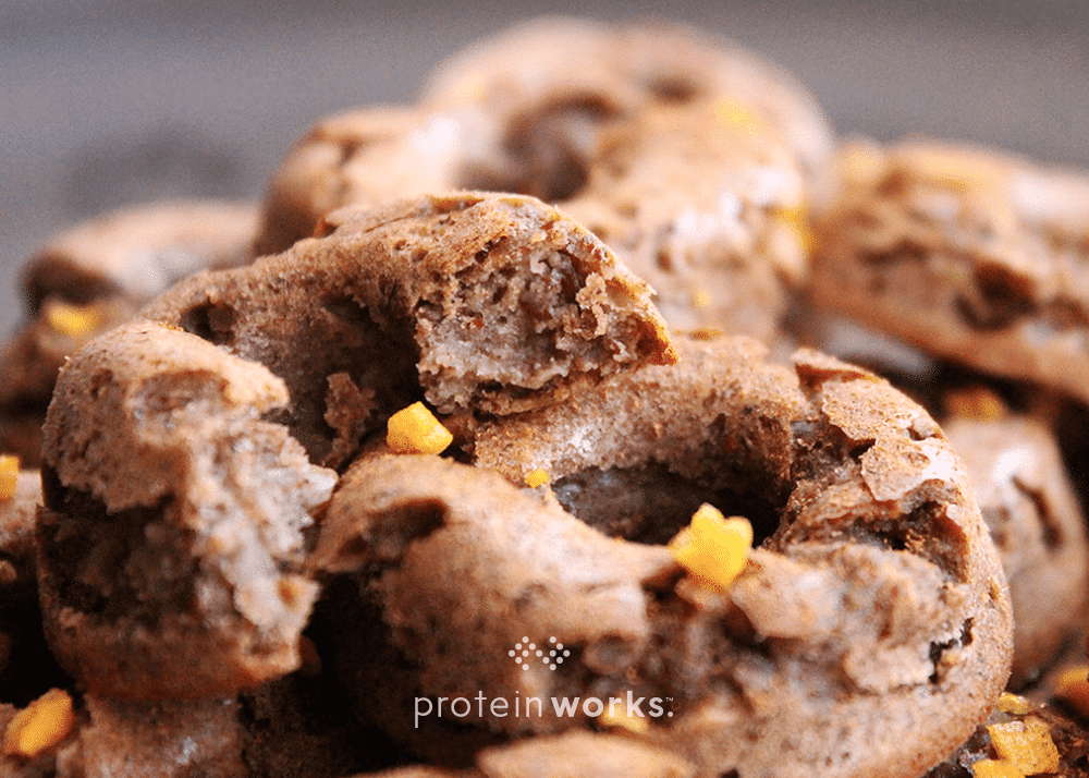 Apple, Flax, and Cinnamon Protein Donuts