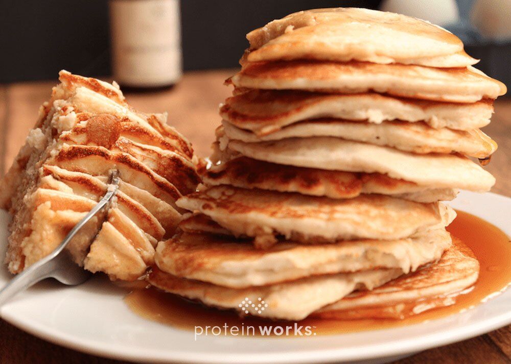 Maple & Banana Whey Protein Pancakes