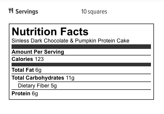 Pumpkin Protein Cake