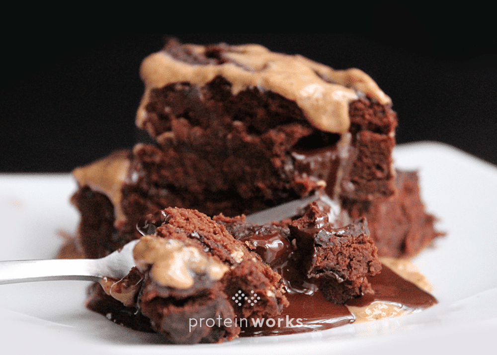 Melting Heart Protein Brownies