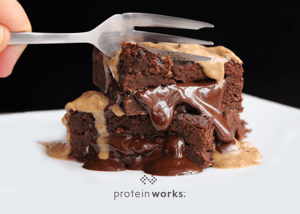 Melting Heart Protein Brownies