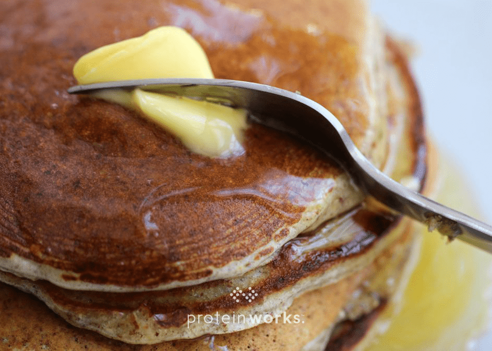 Maple & Flax Whey Protein Pancakes (Gluten-Free)
