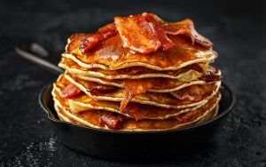 Maple Bacon Protein Pancakes 