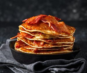Maple Bacon Protein Pancakes 
