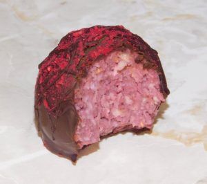 Valentine's Raspberry Ruffle Truffles 