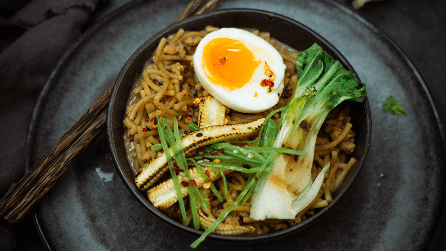 Warm Kickin’ Korean Noodle Salad