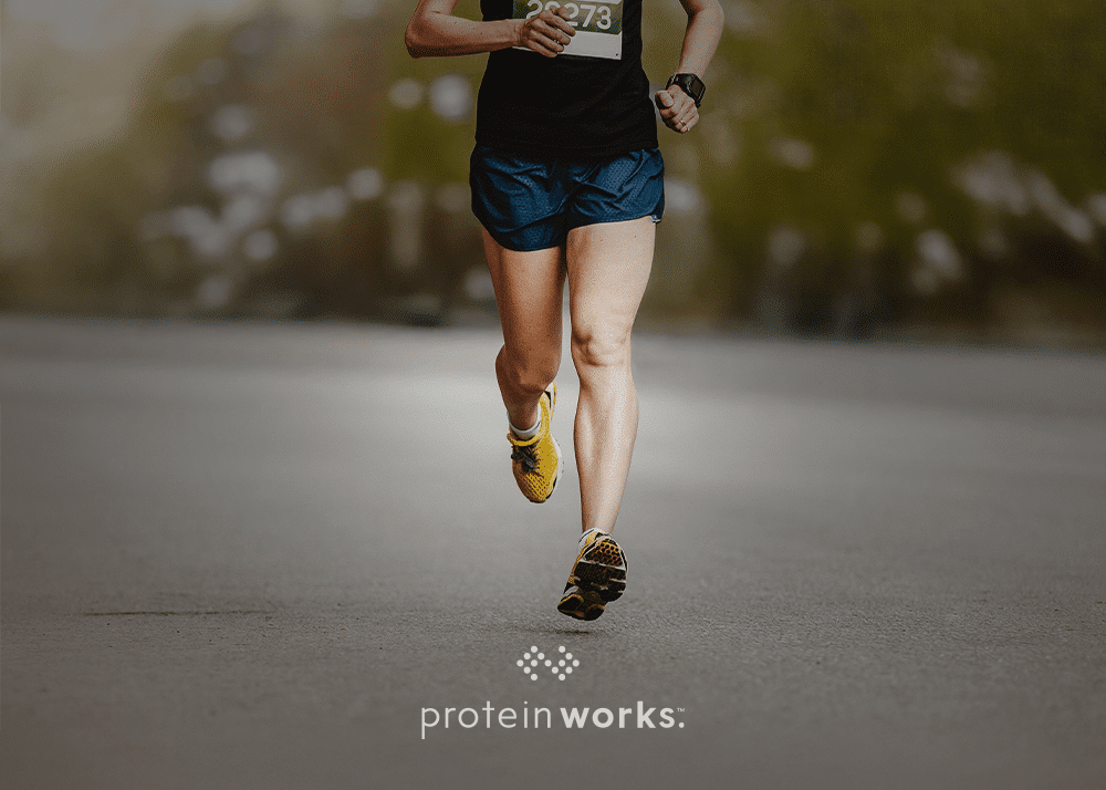 A marathon runner running on the road