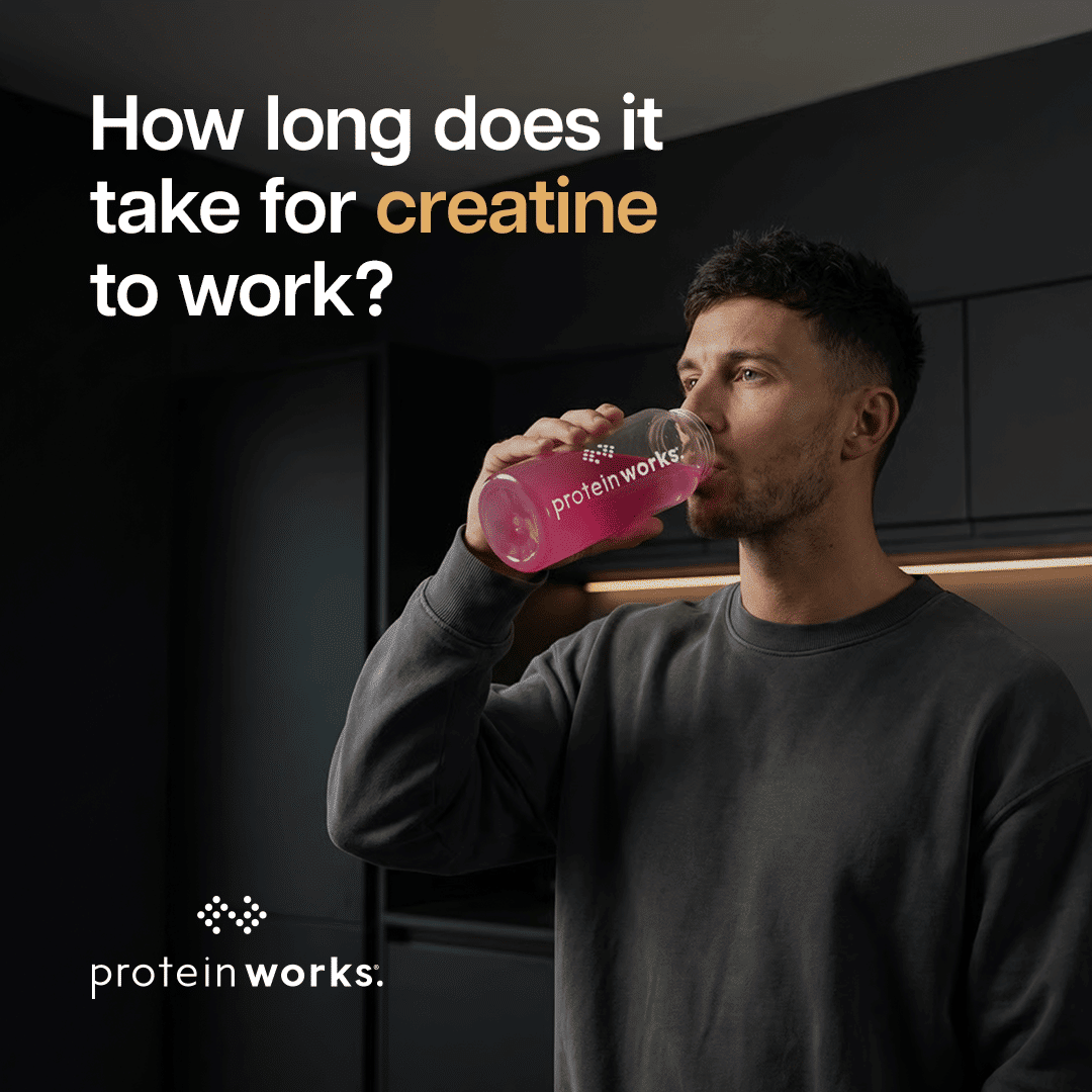 Creatine Monohydrate powder being drank by a man