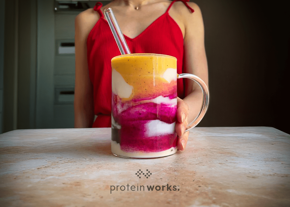 A high protein tropical smoothie
