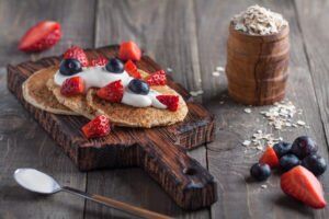 Weisse Schokolade Protein Pancakes