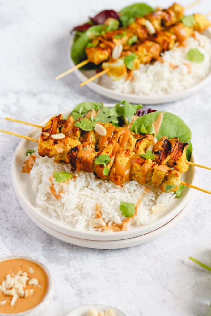 pinchitos de pollo satay