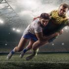 Prendre des protéines de riz brun pour le rugby