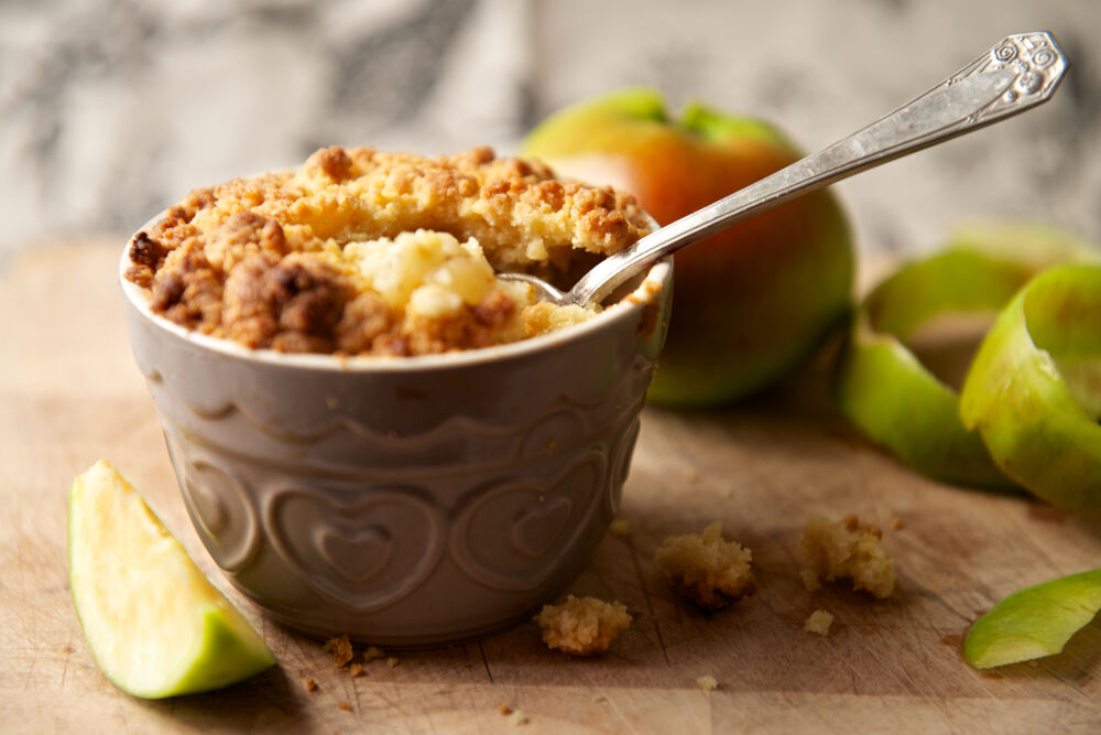 Winter Spiced Protein Apple Crumble