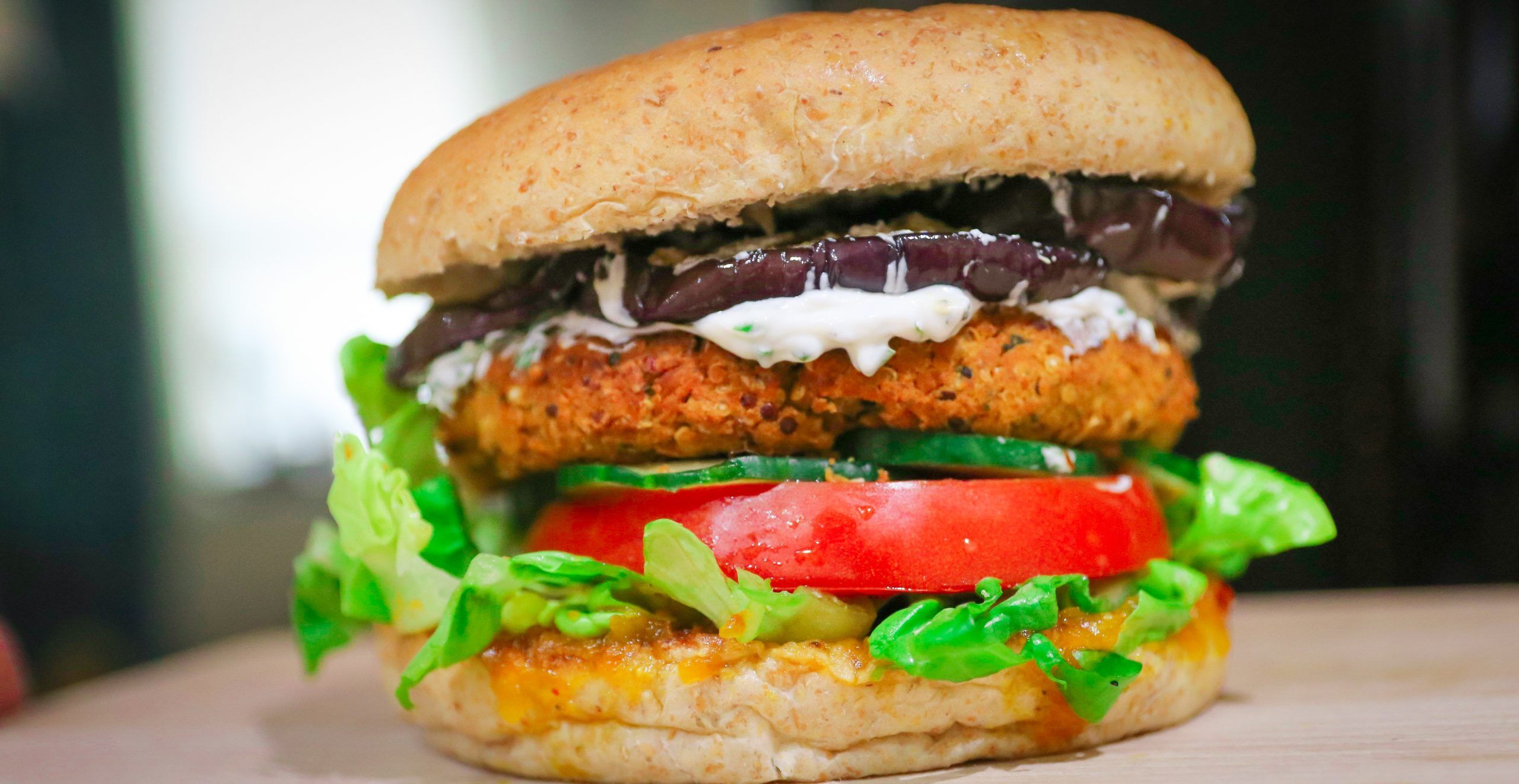 High-Protein Vegan Falafel Burgers 